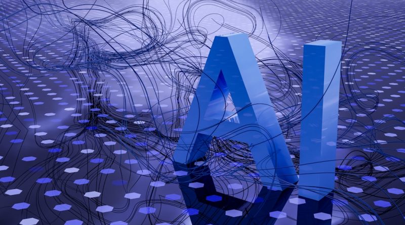 3D rendered ai text on dark digital background - Photo by Steve A Johnson on Unsplash