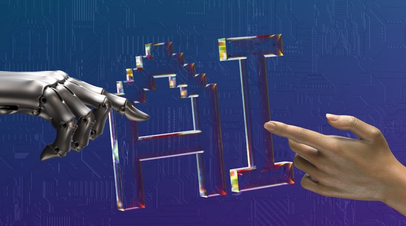 robot and human hands reaching toward ai text - Photo by Igor Omilaev on Unsplash