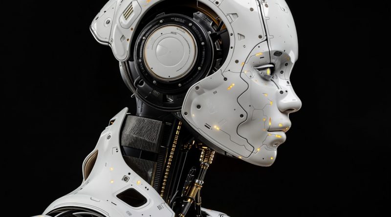 A white robot is standing in front of a black background - Photo by Gabriele Malaspina on Unsplash